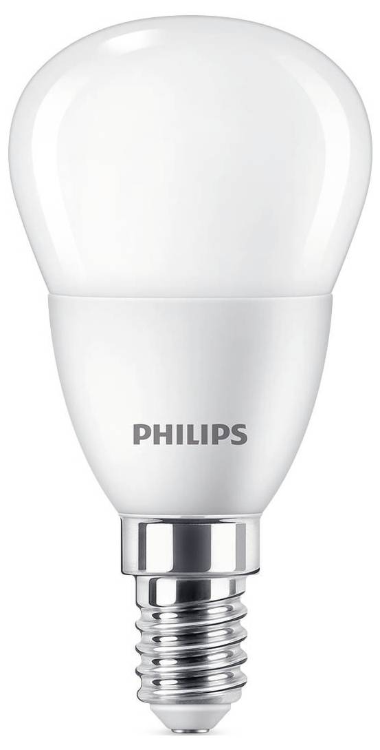 LED-Glühbirne von Philips, weiß, mit E14-Sockel, geeignet für Energiesparlampen.