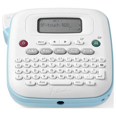 Elektronisches Beschriftungsgerät mit Tastatur und Display. Markenname oben, zentraler Bildschirm zeigt 'P-touch N20'. Eignet sich zum Erstellen von Etiketten.