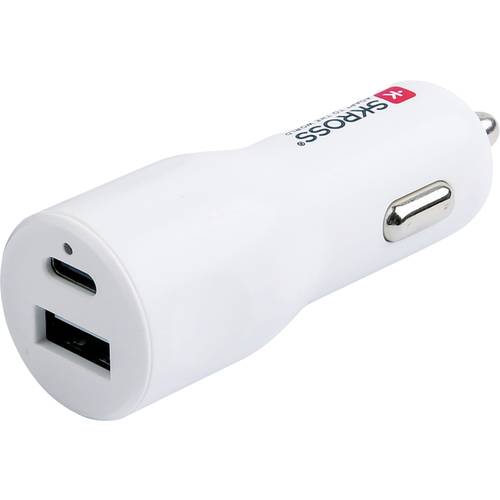 Thumbnail - Skross Dual Car Charger 20 W PD Belastbarkeit Strom max.=3.00 A 12 V zu 5 V, 12/24 V, 24 V zu 5 V