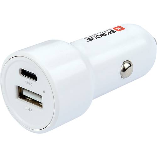 Skross Dual Car Charger 65 W PD Belastbarkeit Strom max.=3.25 A 12 V zu 5 V, 12/24 V, 24 V zu 5 V