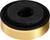 Ein schwarzer, runder Schaumstoffring mit goldener Umrandung, verwendet zur Dämpfung von Vibrationen.