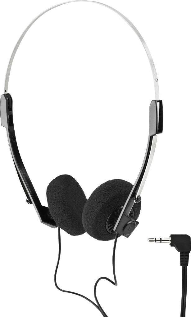 Monacor MD-39 On Ear Kopfhörer kabelgebunden Stereo