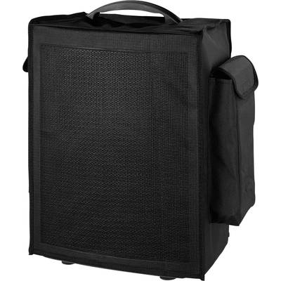 Ein schwarzer, robuster Transportkoffer mit Tragegriff und seitlicher Tasche. Geeignet für sicheres Verstauen und Transportieren von Gegenständen.