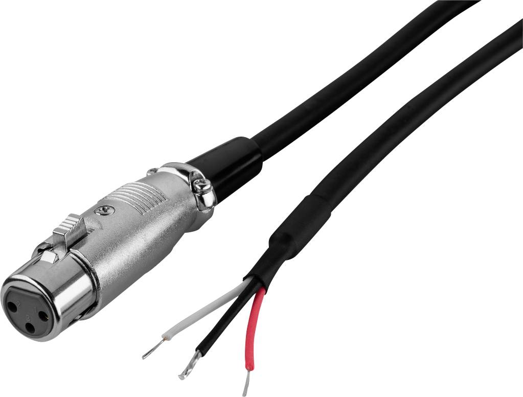 Monacor MCA-100J/XP Audio Adapterkabel [1x XLR-Buchse - 1x offene Kabelenden] 1 m