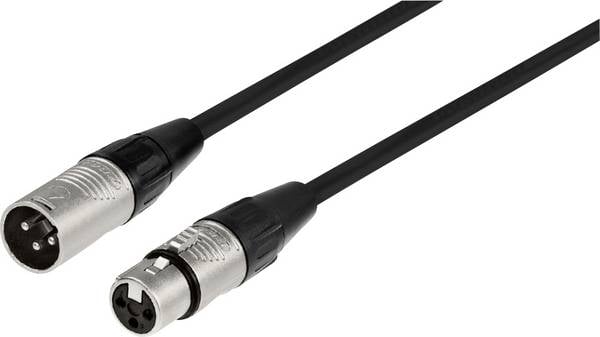 Monacor MECR-1500/SW XLR Kabel [1x XLR-Stecker - 1x XLR-Buchse] 15 m Schwarz