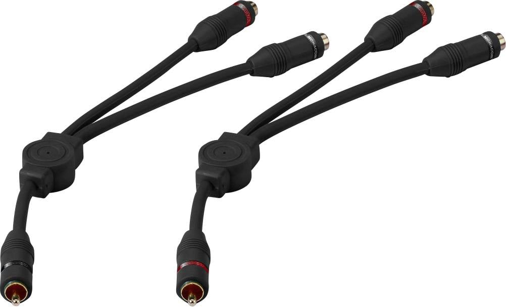 Monacor CBA-30/SW Audio Adapterkabel [1x Cinch-Stecker - 2x Cinch-Buchse] 0.25 m