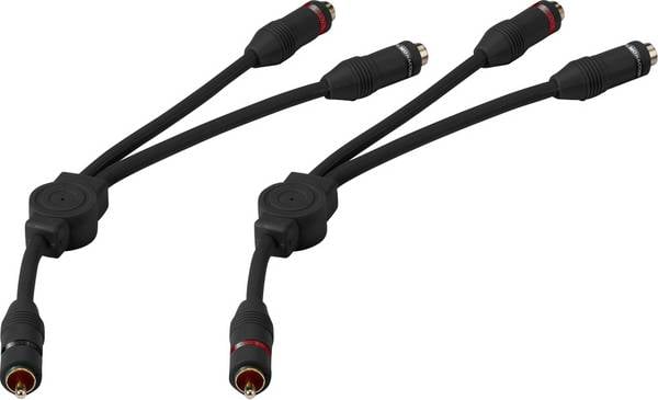 Monacor CBA-30/SW Audio Adapterkabel [1x Cinch-Stecker - 2x Cinch-Buchse] 0.25 m