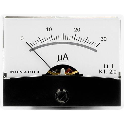 Thumbnail - Monacor 0290600 PM-2/30UA PM-2/30UA Drehspul-Einbauinstrument, 0,03 mA