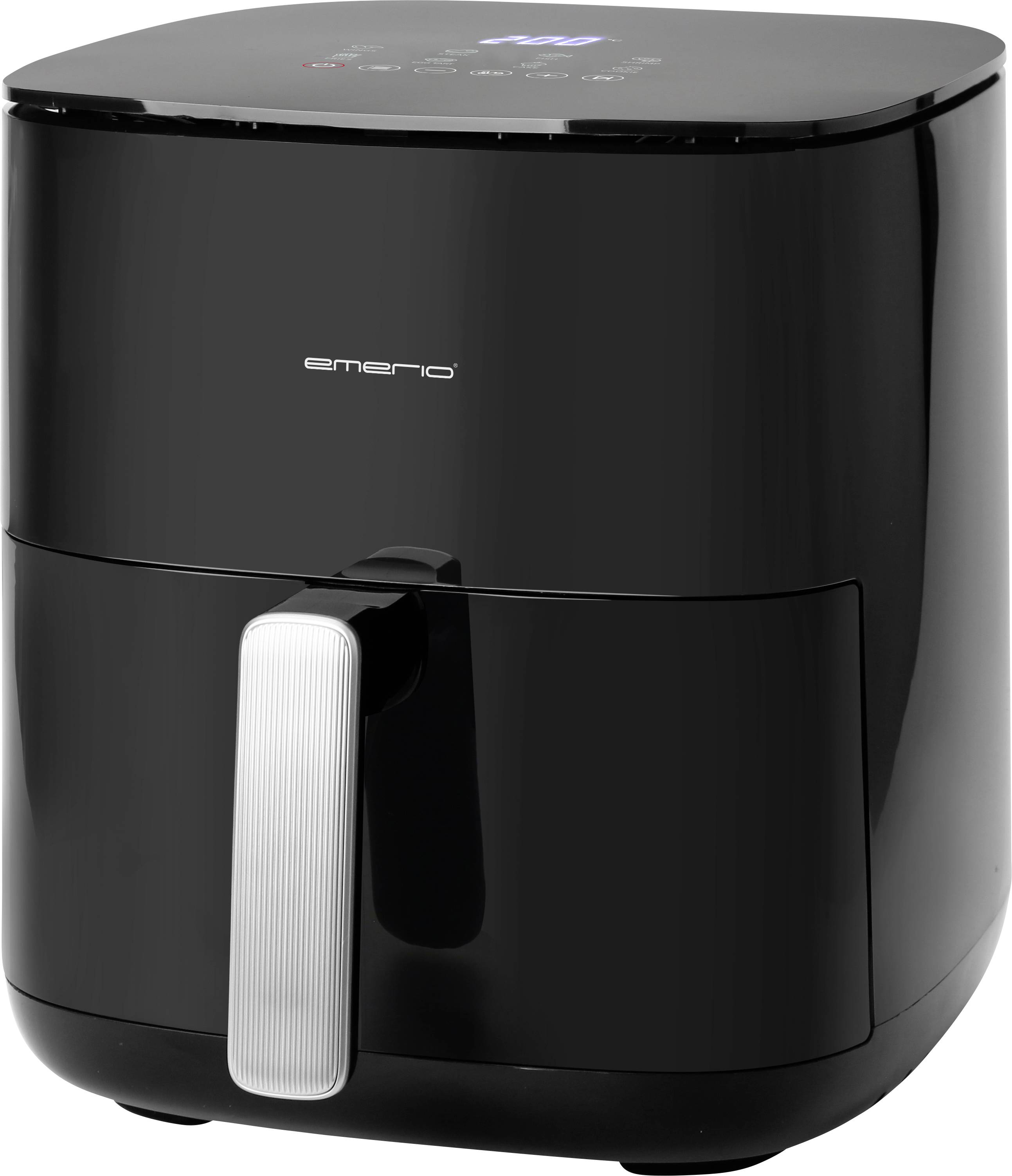 EMERIO AF-131797.1 Heißluft-Fritteuse 5 l 2000 W BPA-frei, Timerfunktion Schwarz