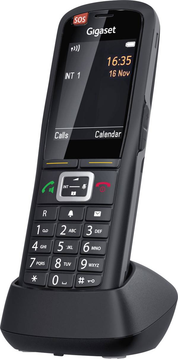 Gigaset Pro R700H protect PRO DECT, GAP Schnurloses Telefon analog  Bluetooth, mit Basis, PIN Code, Vibration, Wahlwiederholung Schwarz