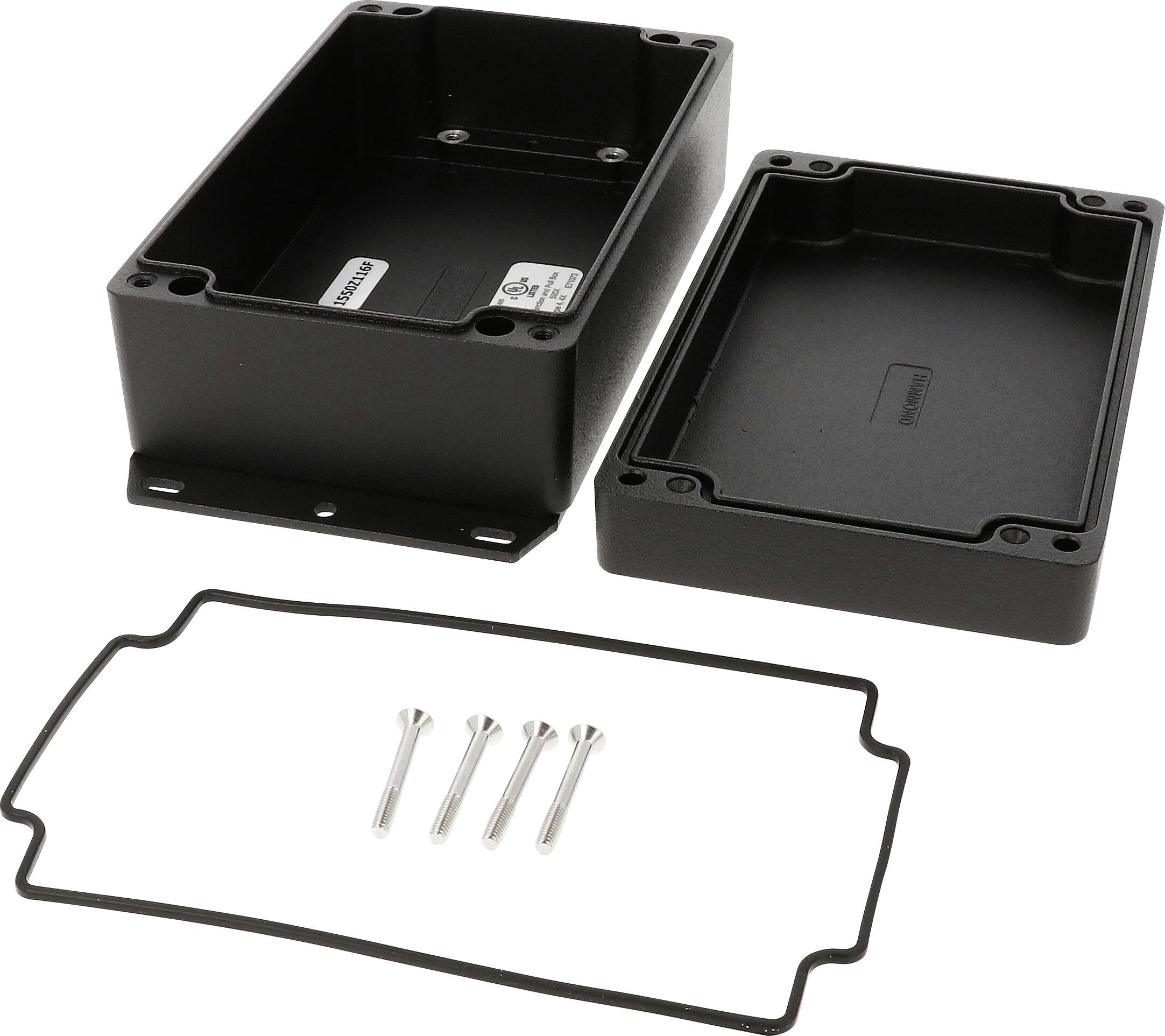 Hammond Electronics 1550Z116FBK Universal-Gehäuse 161 x 100 x 60 Aluminium Druckguss Schwarz 1 St.