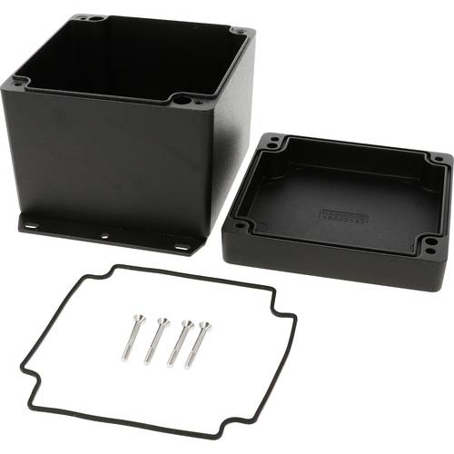 Hammond Electronics 1550Z137FBK Universal-Gehäuse 121 x 121 x 102 Aluminium Druckguss Schwarz 1 St.