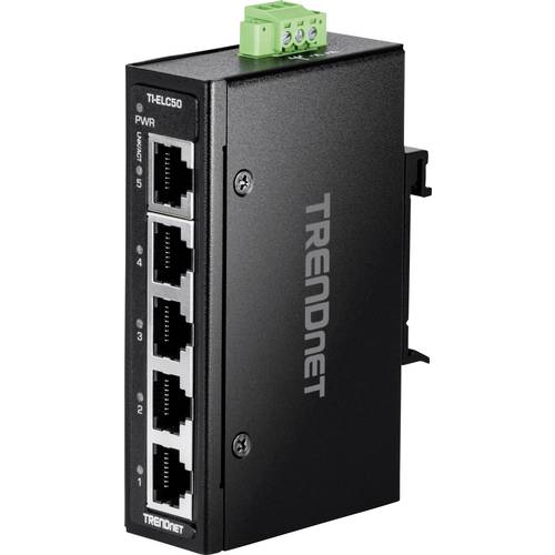 TRENDnet TI-ELC50 5-Port Ethernet Mini Switch Industrial DIN-Rail