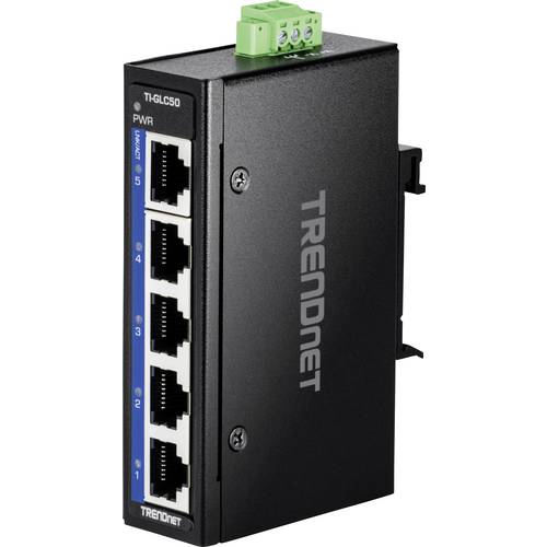 TRENDnet TI-GLC50 5-Port Gigabit Industrial DIN-Rail Mini