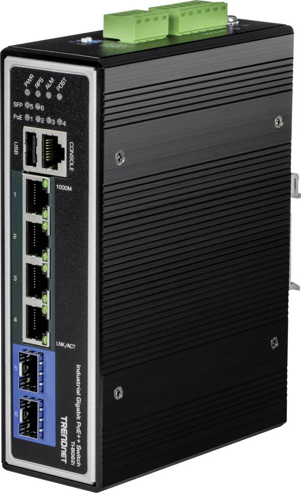 TRENDnet TI-BG62i - Switch - industriell - L2+ - managed - 4 x 10/100/1000 (PoE++)