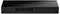 Schwarzer Netzwerk-Switch mit Belüftungsschlitzen auf der Vorderseite. Gehäuse mit eingeprägtem Logo.