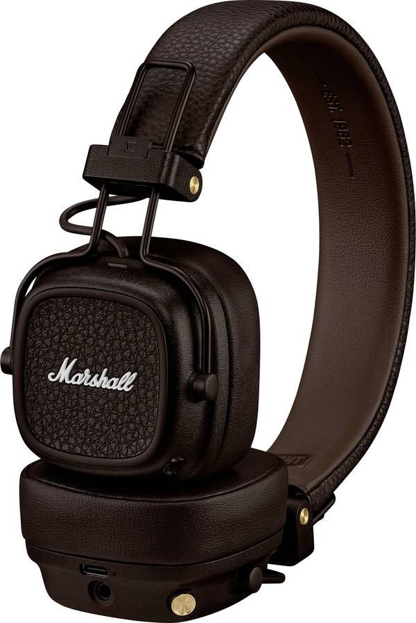 Marshall Major V Brown Over Ear Kopfhörer Bluetooth® Braun Faltbar HiFi