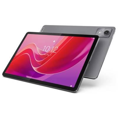 Zwei Tablets mit elegantem Design, eines mit einem lebhaften Bildschirm, auf dem die Zeit '10:12' und das Datum 'Mi, Aug 11' angezeigt wird, das andere von der Rückseite her zu sehen.