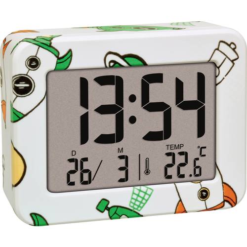 TFA Dostmann 60.2044.42 Quarz Wecker Bunt Alarmzeiten 1