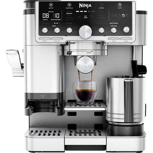 Thumbnail - Ninja Luxe Cafe Pro Espressomaschine mit Siebträger Schwarz, Edelstahl 1650 W mit Filterkaffee-Funktion, mit Mahlwerk, m...