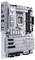 Ein silbernes Mainboard mit der Aufschrift 'TUF Gaming'. Enthält zahlreiche Anschlüsse und Steckplätze für Prozessoren und Erweiterungen.