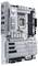 Ein graues ASUS TUF Gaming-Mainboard mit verschiedenen Anschlüssen und Slots, hervorgehobenes Logo und Schriftzug 'GET TUF GAME TOUGH'.