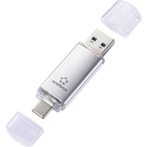 Renkforce RF-USBOS-220 USB-Stick 32 GB Silber RF-6684362 USB-A, USB-C®