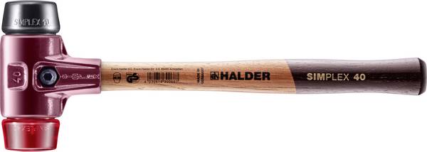 Halder SIMPLEX 3026.040 Schonhammer ergonomischer Griff, hart, mittelhart 640 g 325 mm  1 St.