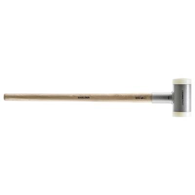 Holzhammer mit Metallkopf und Gummiaufsätzen an beiden Enden, waagerecht liegend. Geeignet für Arbeiten, die schonendes Schlagen erfordern.