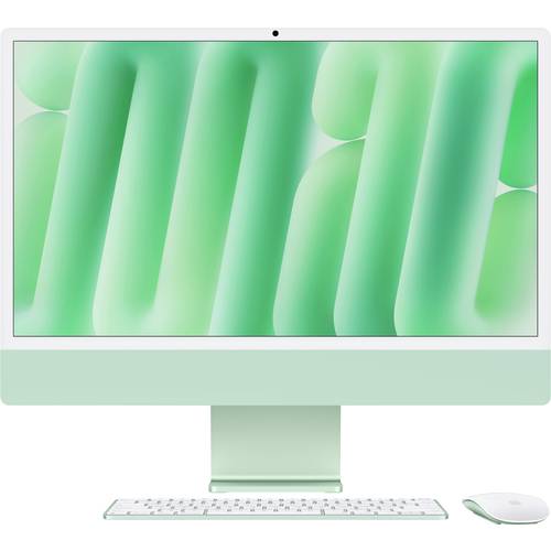 Apple iMac 24 Retina 4.5K (M4, 2024) 61 cm (24 Zoll) Grün 16 GB RAM 512 GB SSD 10-Core CPU M4 (10‑Core GPU) MWV03D/A