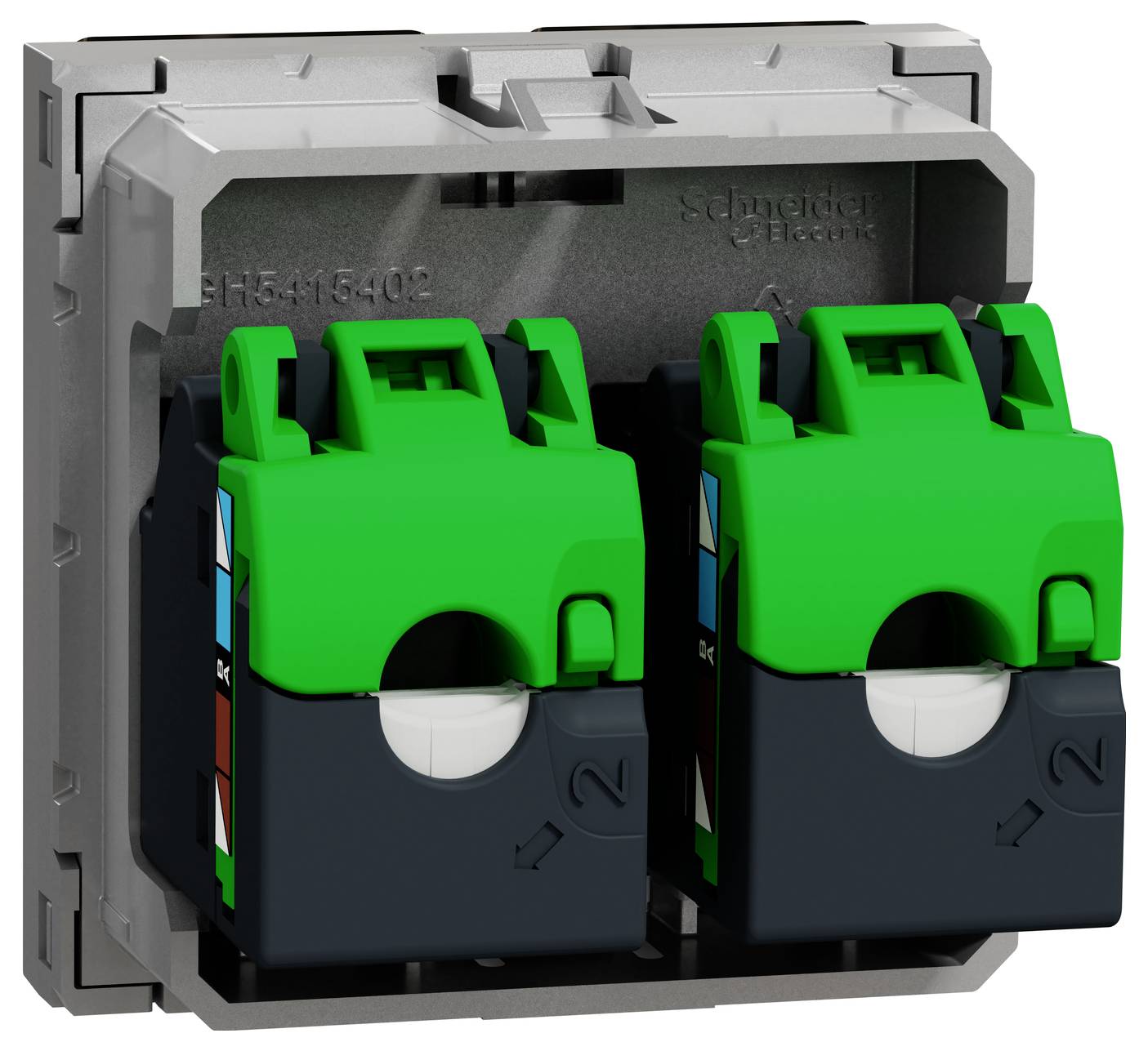 Schneider Electric NU342030 Netzwerkdose Telefon Aluminium-1