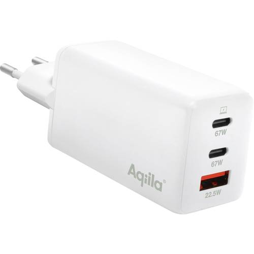 Thumbnail - Aqiila W3 USB Ladegerät 65 W 1x USB-A, 2x USB-C® USB PD, Quick Charge 3.0, QC 4+ Weiß Innenbereich