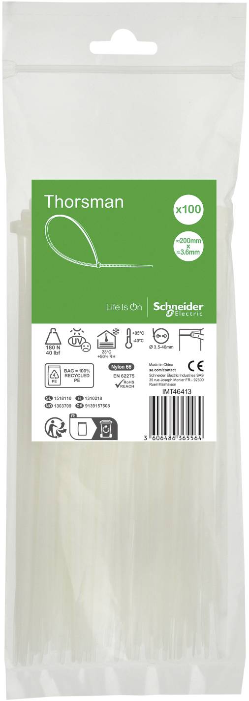 Thumbnail - Schneider Electric IMT46413 Kabelbinder 100 St.