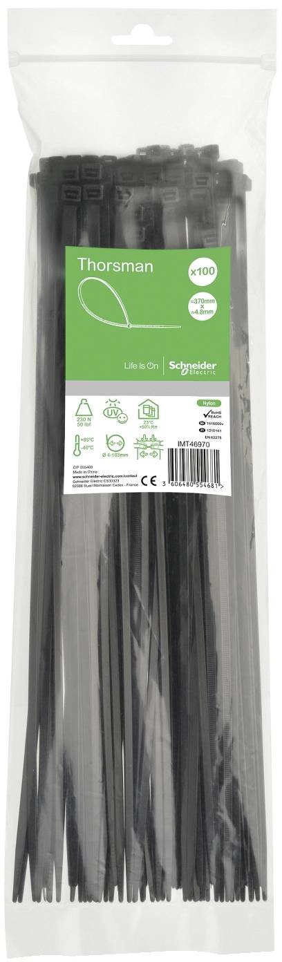 Schneider Electric IMT46423 Kabelbinder 370 mm 4.8 mm Flammhemmend 100 St.-3