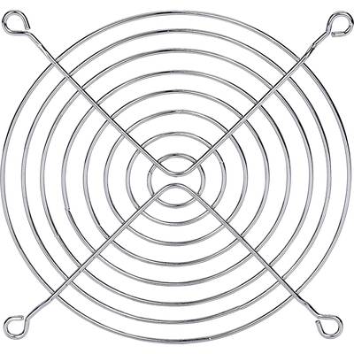Ein runder Metallgitter-Untersetzer mit konzentrischen Kreisen und vier Auflagefüßen.