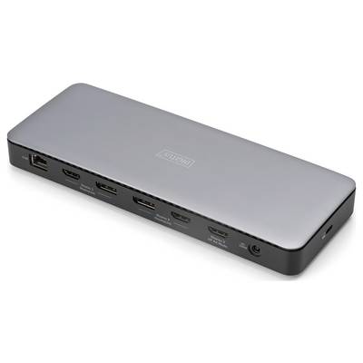 Ein silbernes elektronisches Gerät mit mehreren HDMI-Anschlüssen an der Seite, geeignet für Verbindungserweiterungen.