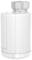 Eine weiße Plastikflasche mit geriffeltem Deckel, vermutlich für medizinische oder kosmetische Produkte.