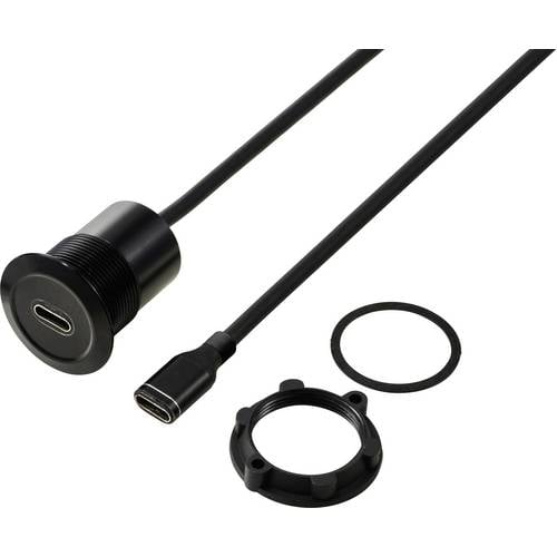 USB-C® (3.1) Buchse/Buchse 1 m Kabel schwarz TC-13376304 TRU COMPONENTS Inhalt: 1 St.