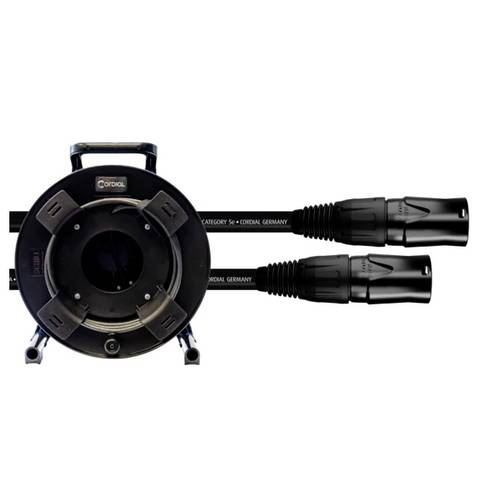 Cordial 15565 RJ45 Netzwerkkabel, Patchkabel CAT 5e S/UTP 50.00 m Schwarz PUR-Mantel 1 St.