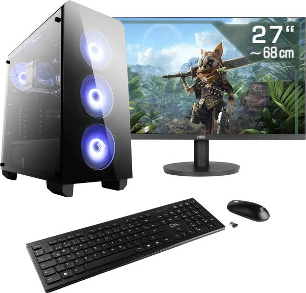 CSL Computer Gaming PC M11280H 68.6 cm (27 Zoll) WQHD AMD Ryzen 7 5700G 16 GB RAM 1 TB SSD AMD Radeon™ Onboard Graphics Win 11 Home 92256