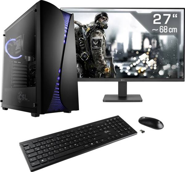 CSL Computer Gaming PC M11300H  68.6 cm (27 Zoll)  Full HD AMD Ryzen 5 8600G 32 GB RAM  1 TB SSD AMD Radeon™ Onboard Graphics     Win 11 Home  92258