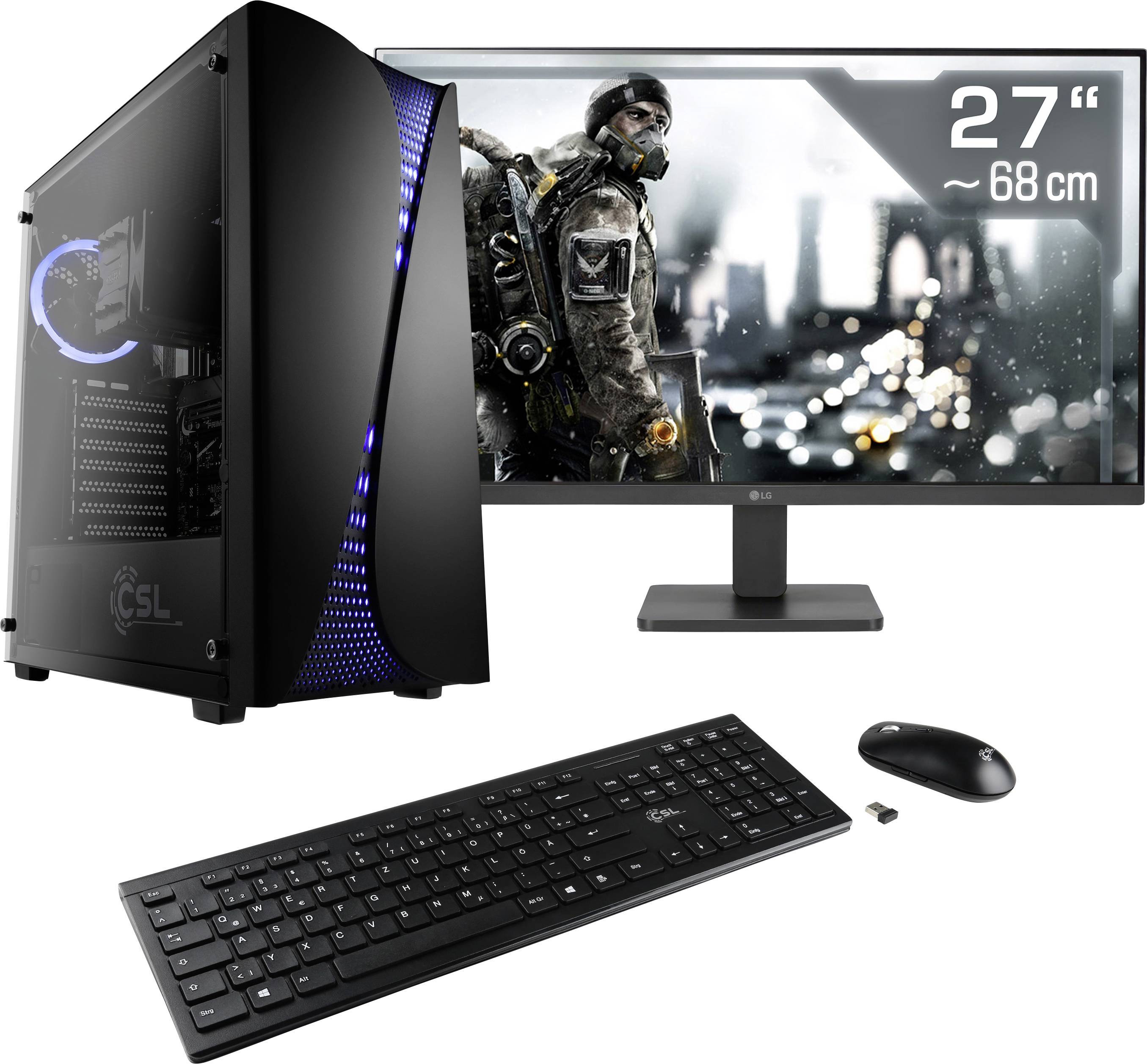 CSL Computer Gaming PC M11300H 68.6 cm (27 Zoll) Full HD AMD Ryzen 5 8600G 32 GB RAM 1 TB SSD AMD Radeon™ Onboard Graphi
