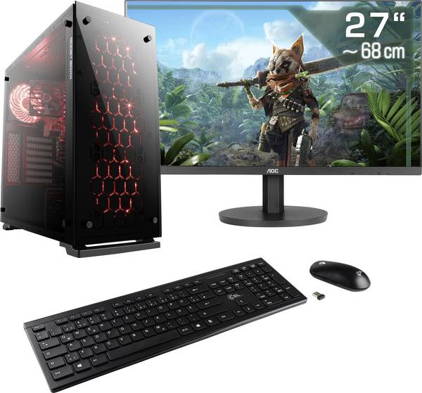 CSL Computer Gaming PC M11310H 68.6 cm (27 Zoll) WQHD AMD Ryzen 7 8700G 32 GB RAM 1 TB SSD AMD Radeon™ Onboard Graphics Win 11 Home 92260