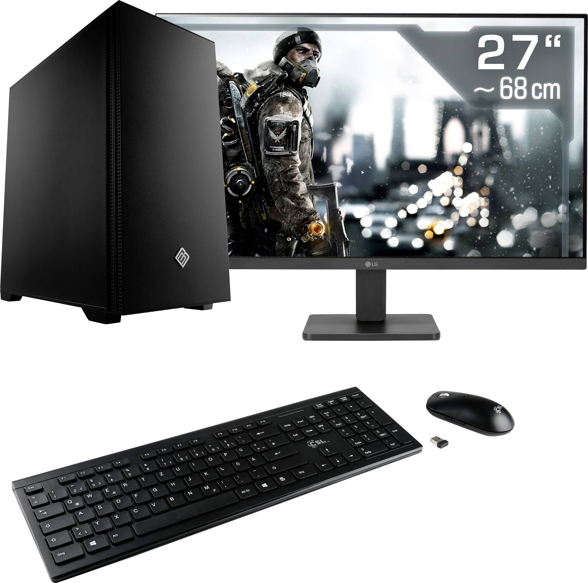 CSL Computer Gaming PC M11480H 68.6 cm (27 Zoll) Full HD AMD Ryzen 5 5600 16 GB RAM 1 TB SSD Nvidia GeForce RTX™ 4060 8
