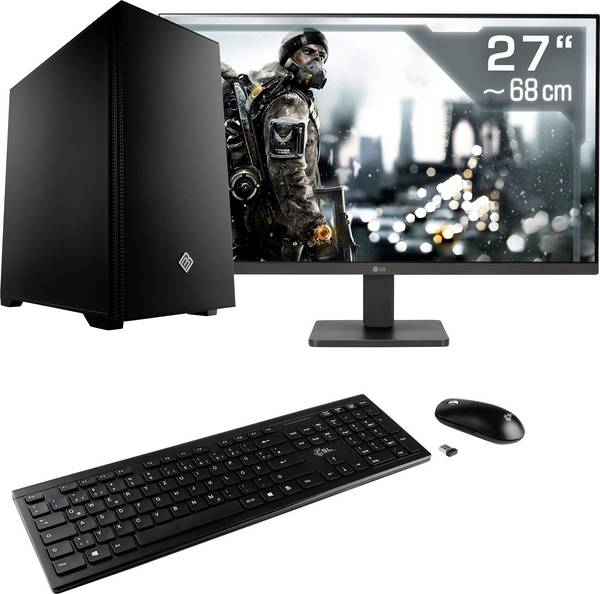 CSL Computer Gaming PC M11500H 68.6 cm (27 Zoll) Full HD AMD Ryzen 7 5700X 32 GB RAM 1 TB SSD Nvidia GeForce RTX™ 4060 8 GB GDDR6 Win 11 Home 92282