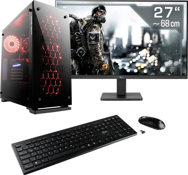 CSL Computer Gaming PC M11530H 68.6 cm (27 Zoll) Full HD AMD Ryzen 5 7500F 16 GB RAM 1 TB SSD Nvidia GeForce RTX™ 3050 6 GB GDDR6 Win 11 Home 92285