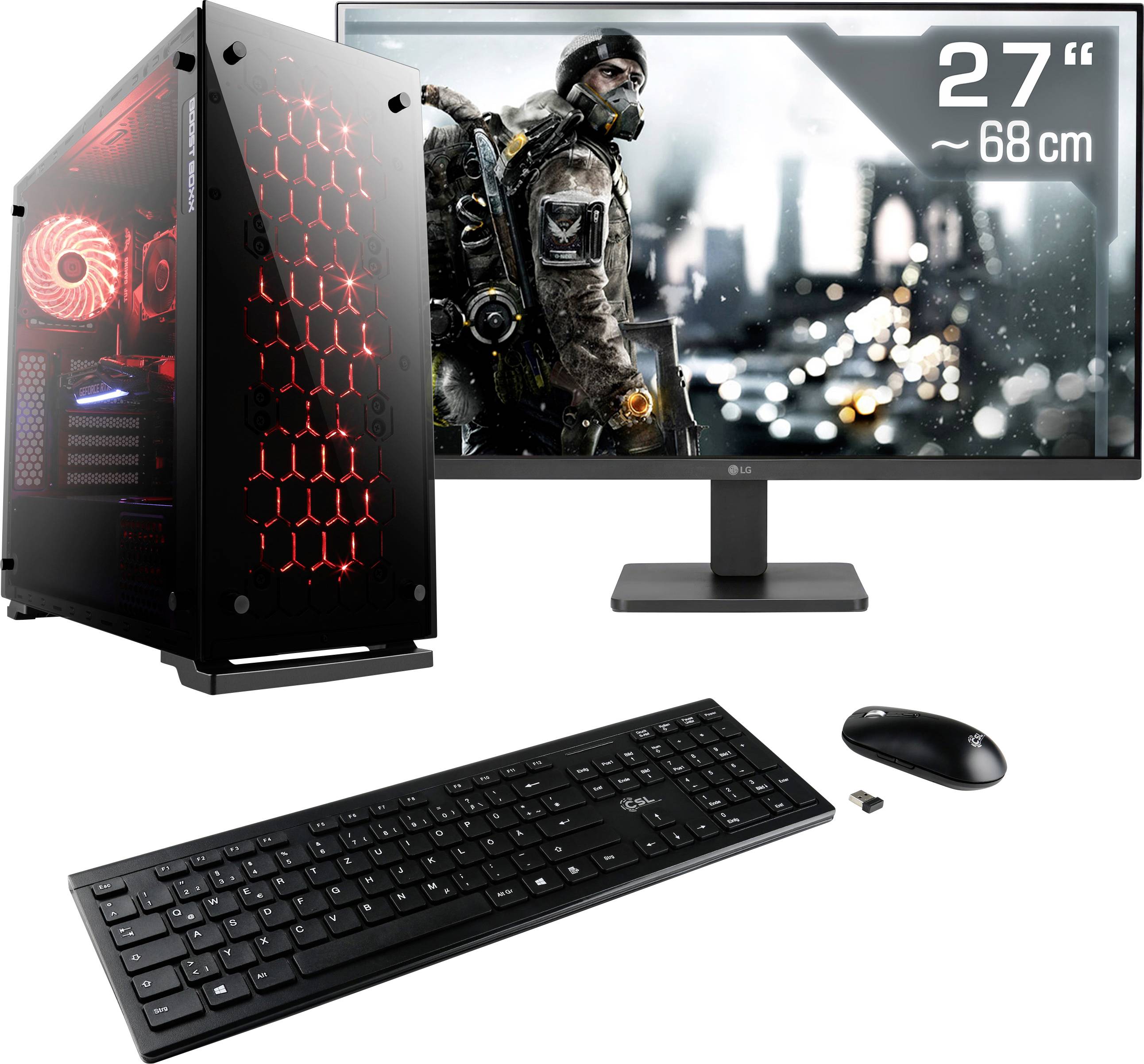 CSL Computer Gaming PC M11530H 68.6 cm (27 Zoll) Full HD AMD Ryzen 5 7500F 16 GB RAM 1 TB SSD Nvidia GeForce RTX™ 3050 6