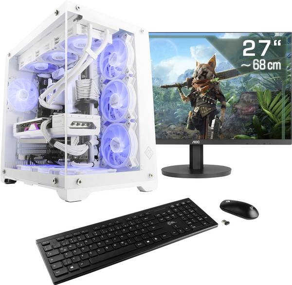 CSL Computer Gaming PC M11580H 68.6 cm (27 Zoll) WQHD AMD Ryzen 9 7900X3D 32 GB RAM 2 TB SSD AMD Radeon™ RX 7900 XT 20 GB GDDR6 Win 11 Home 92290