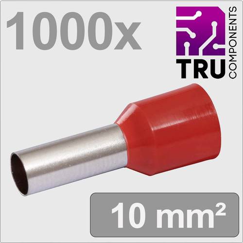 TRU COMPONENTS TC-13377220 Aderendhülse 10 mm² Teilisoliert Rot 1000 St.