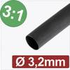 Quadrios 24CA284 Schrumpfschlauch mit Kleber Schwarz 3.20 mm 1.07 mm Schrumpfrate:3:1 Meterware